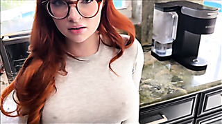 POV: Stepdad Creampies Redhead Stepdaughter's Big Ass!