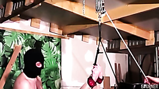 Leather Brunette Brutally Assfucked in Hardcore Bondage!